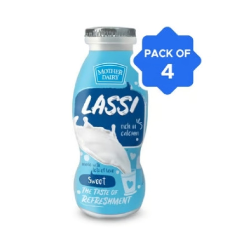 Mother Dairy Sweet Lassi - Pack of 4