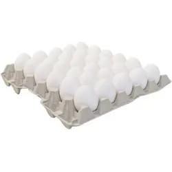 Table White White Eggs - 30 Pieces Tray