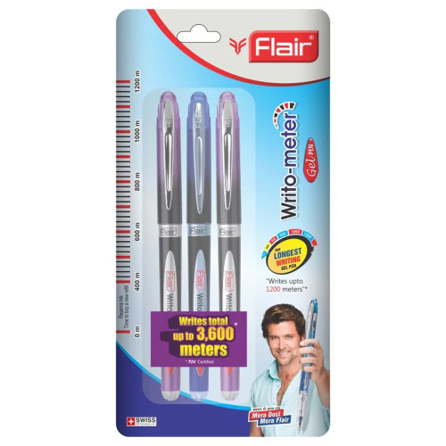 Flair Writometer Gel Pen (Pack of 3)