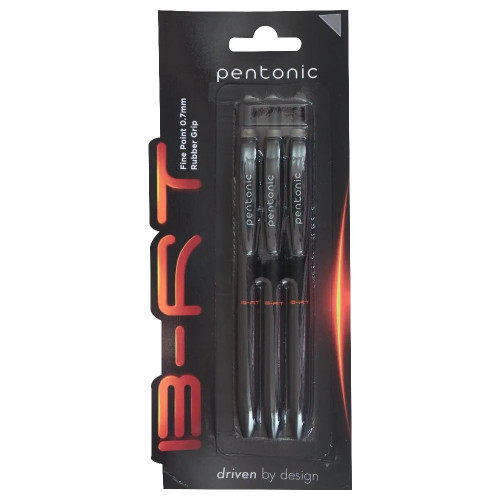 Pentonic BRT Black Ballpen (Pack of 3)