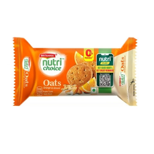 Britannia NutriChoice Orange Almond Oats Biscuit