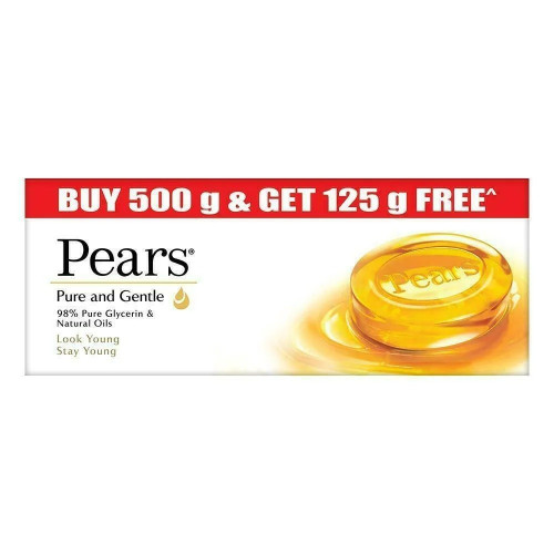 Pears Pure & Gentle Soap with Natural Oils 125 g (Buy 4 Get 1 Free)