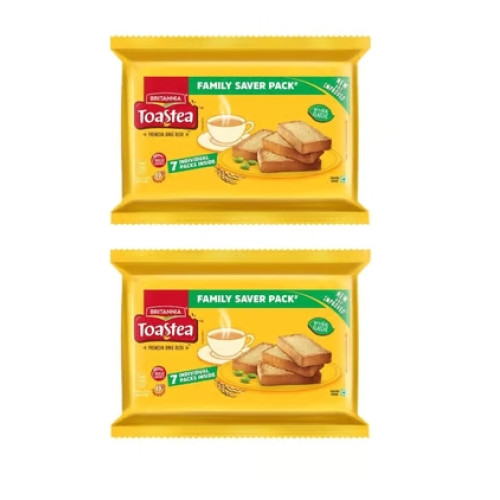 Britannia Toastea Premium Bake Rusk (700 g) - Pack of 2