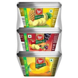 Snac tac 3 in 1 Pineapple, Mango and Mixed Fruit Jam 100 g (Buy 2 Get 1 Free)