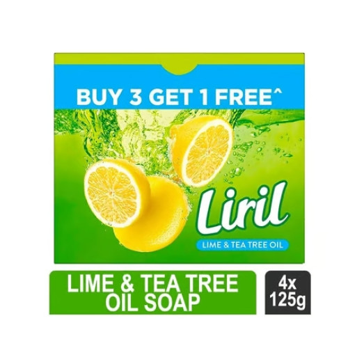 Liril Lime & Tea Tree Oil Soap 4 x 125 g - Buy 3 Get 1 Free