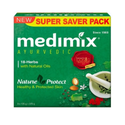 Medimix Ayurvedic Soap With 18 Herbs - Pack of 3